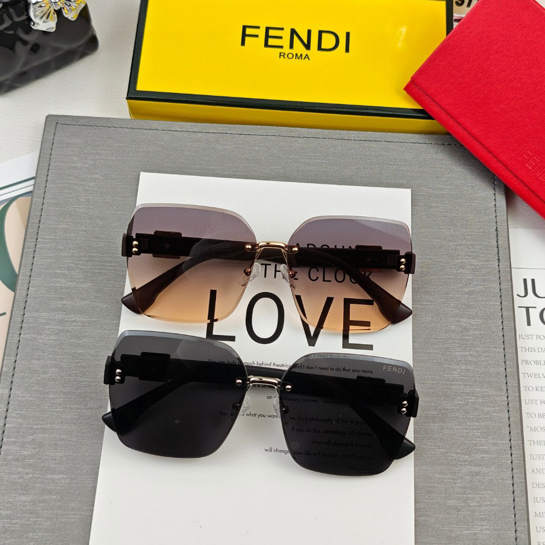 FENDI High Quality Classic Brand Sunglasses Cross Sunglasses For Women Glasses Frames Men New Fashion Plate Eyeglass Luxury Designer Glasses Sunglasses