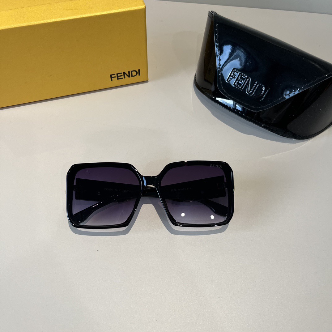 FENDI Sunglasses Fashion Glasses Oval Frame Designer Sunglass Womens Anti-Radiation Polarized Lenses Mens Retro Eyeglasses With Box