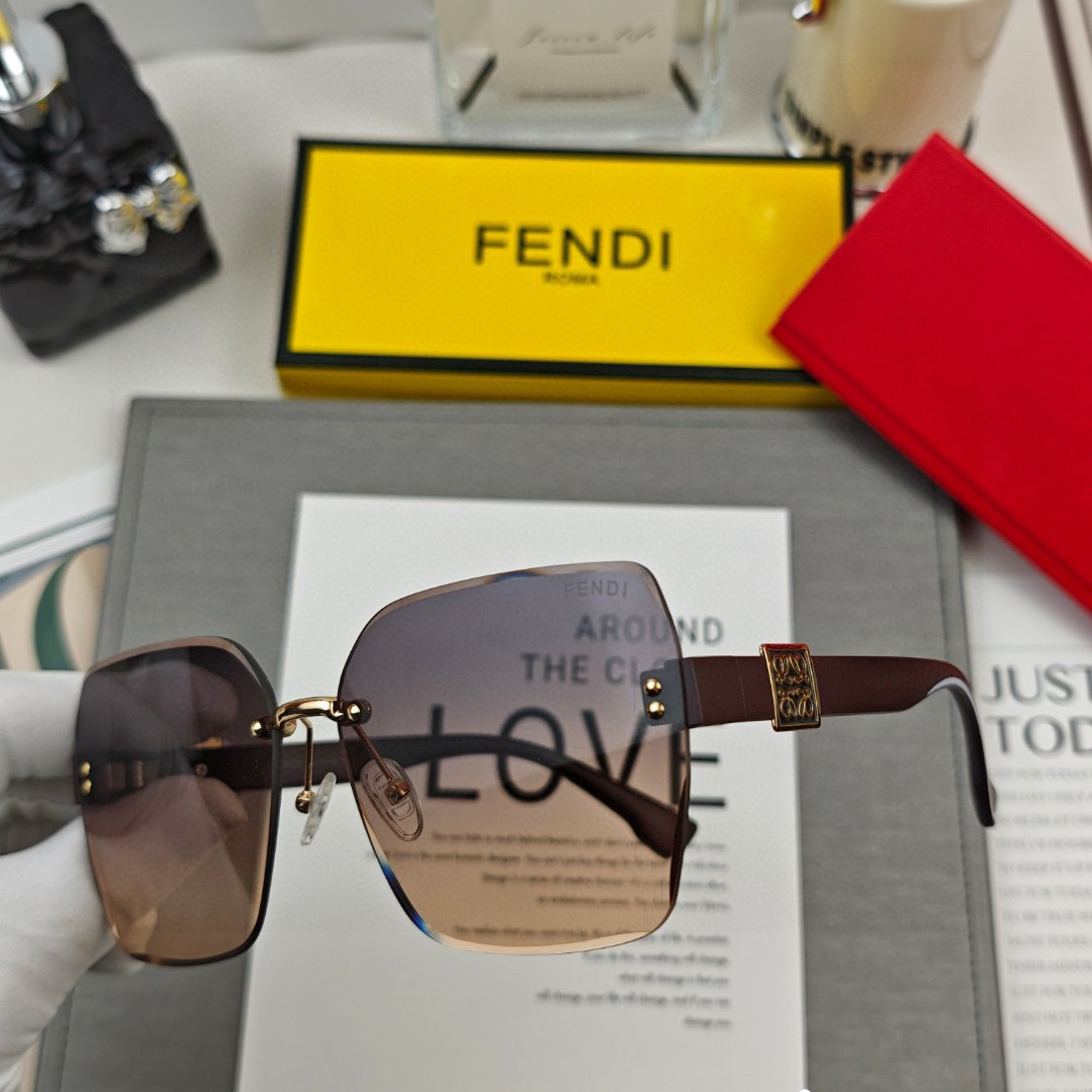 FENDI High Quality Classic Brand Sunglasses Cross Sunglasses For Women Glasses Frames Men New Fashion Plate Eyeglass Luxury Designer Glasses Sunglasses