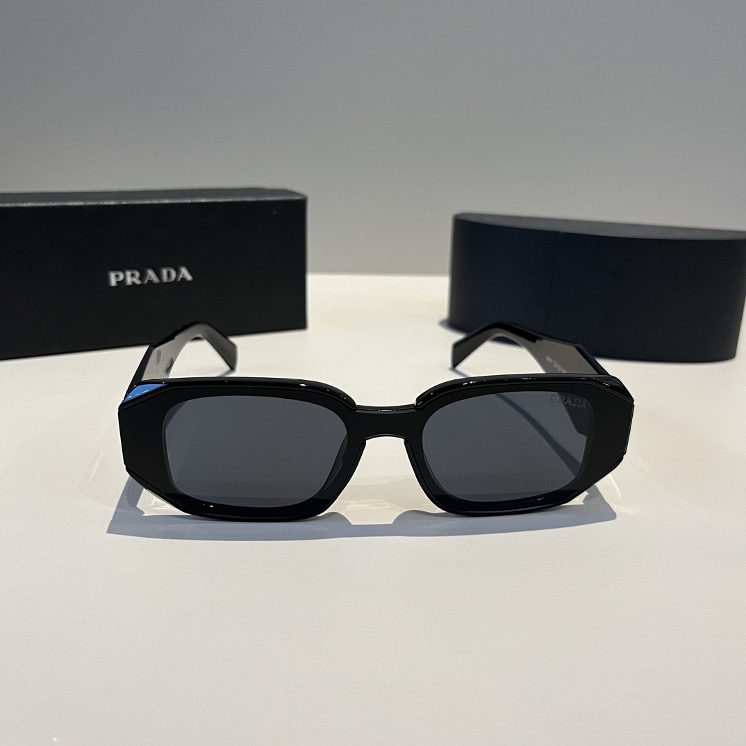 Prada Sunglasses Fashion Glasses Oval Frame Designer Sunglass Womens Anti-Radiation Polarized Lenses Mens Retro Eyeglasses With Box