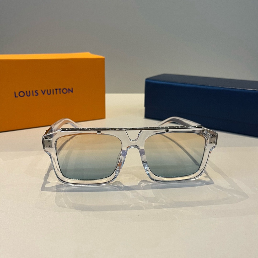 LV Sunglasses Fashion Glasses Oval Frame Designer Sunglass Womens Anti-Radiation Polarized Lenses Mens Retro Eyeglasses With Box