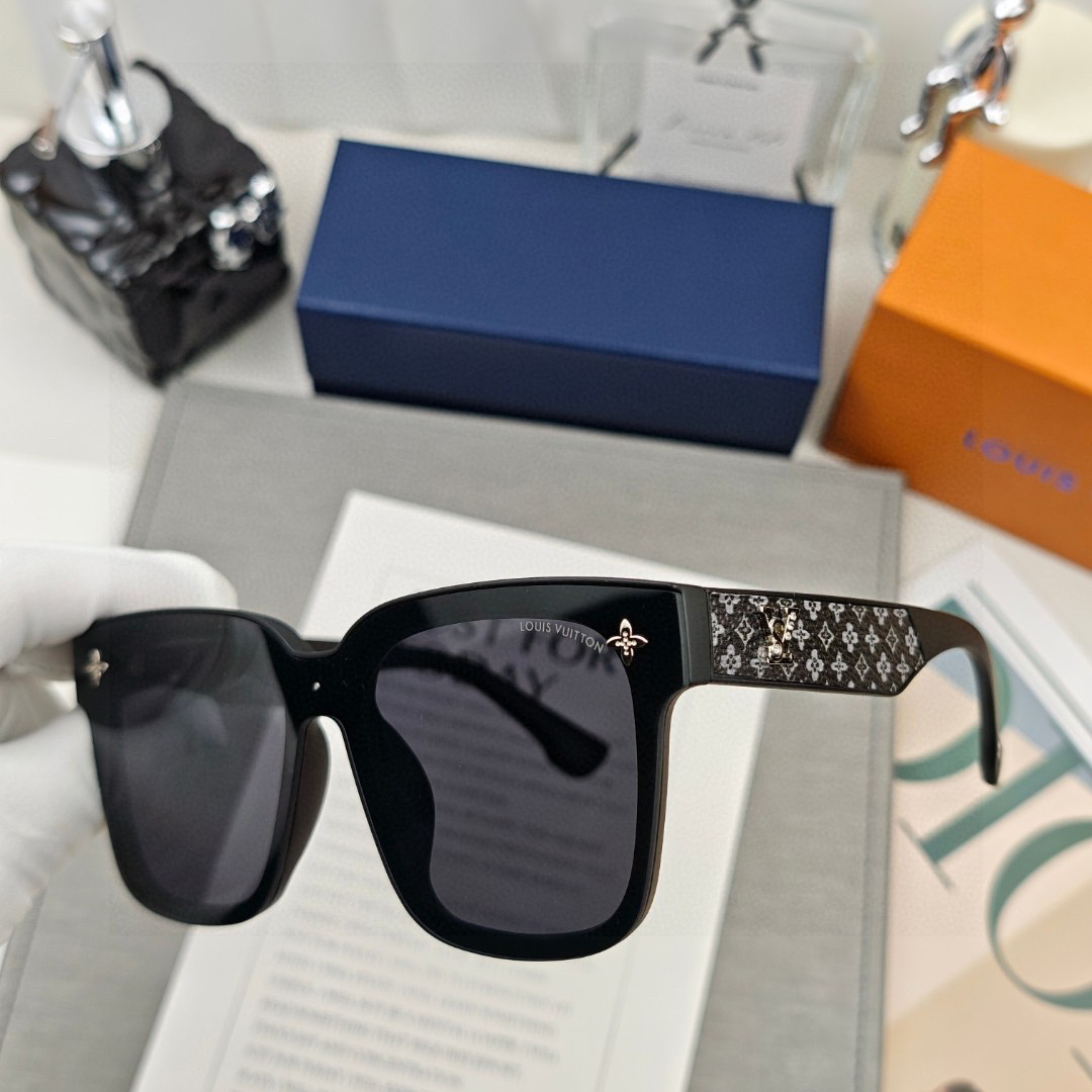 LV High Quality Classic Brand Sunglasses Cross Sunglasses For Women Glasses Frames Men New Fashion Plate Eyeglass Luxury Designer Glasses Sunglasses