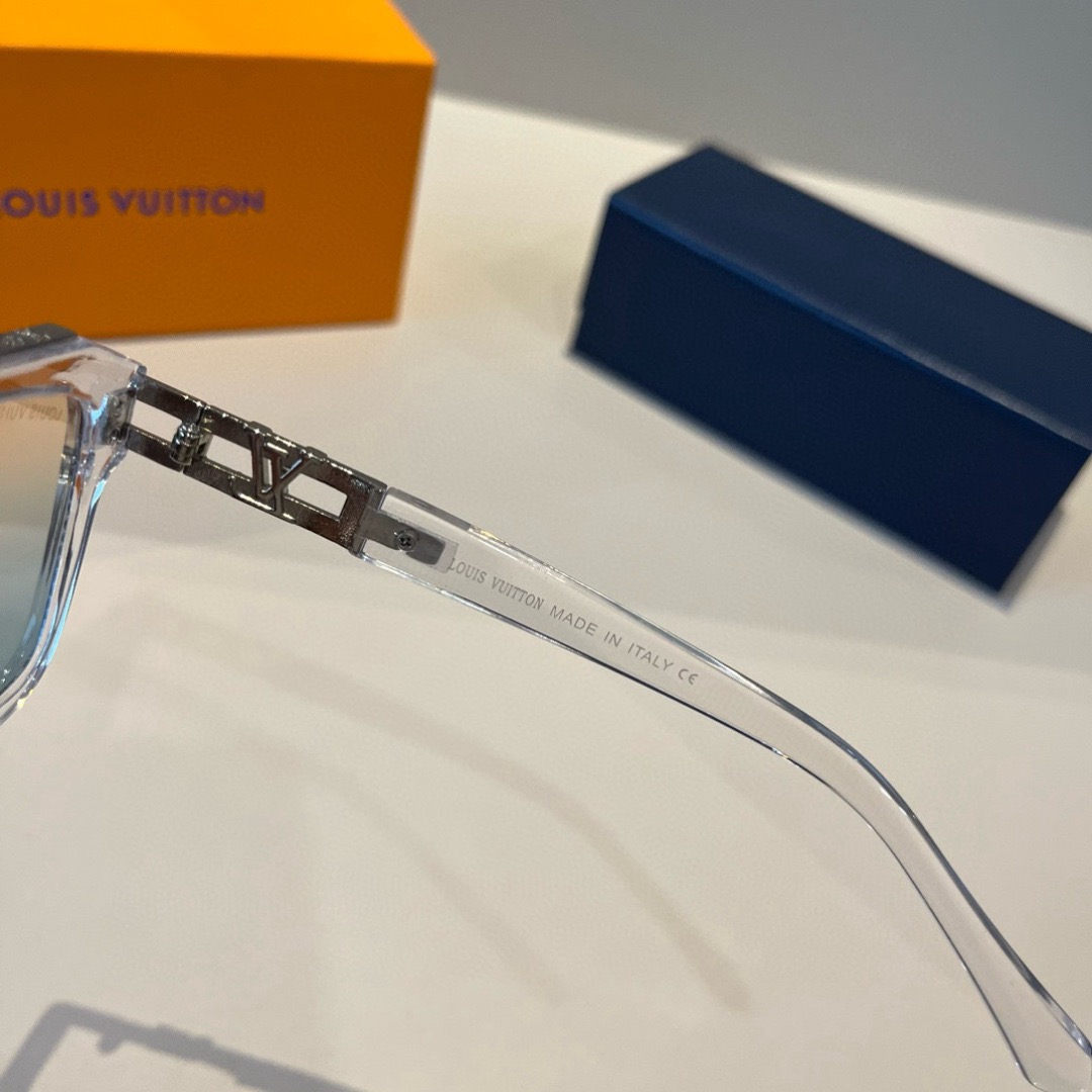 LV Sunglasses Fashion Glasses Oval Frame Designer Sunglass Womens Anti-Radiation Polarized Lenses Mens Retro Eyeglasses With Box