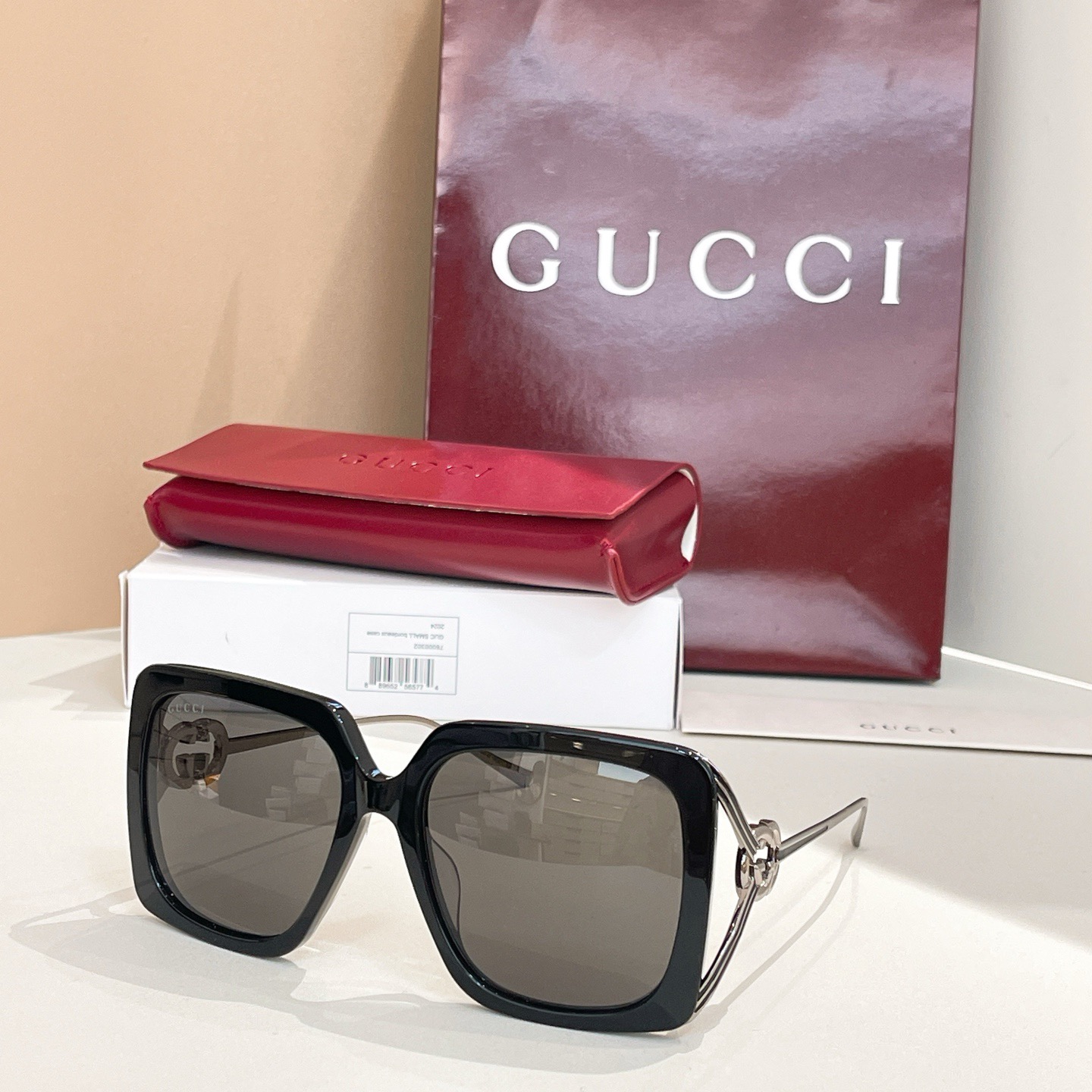 Gucci Designer Sunglasses Men For Women Oval Frame Metal Mirror Legs Sunglasses Retro Frame Sexy Little Women Fashion Luxury Glasses With Box