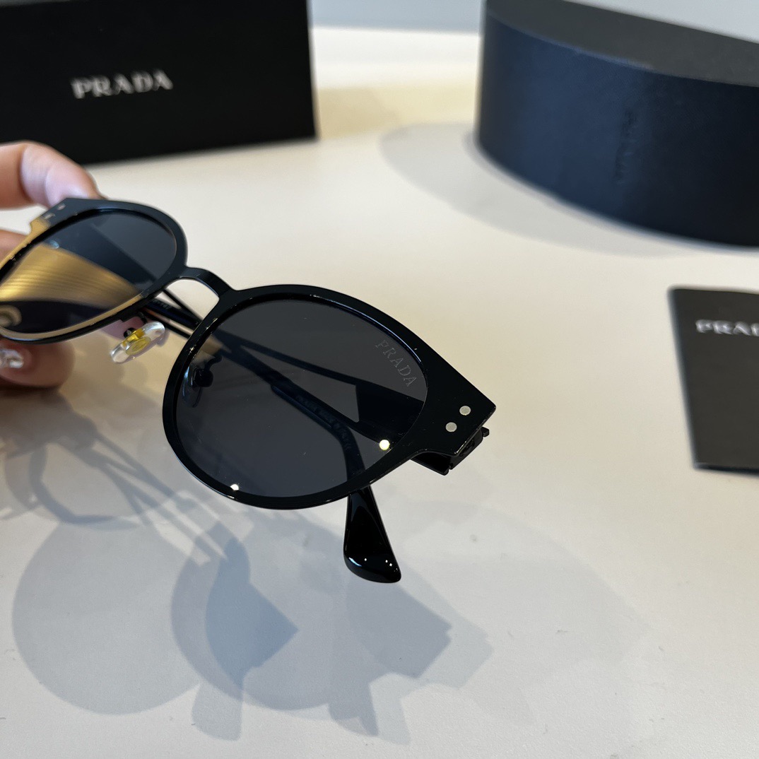 Prada Designer Sunglasses For Women Luxury Mens Sunglasses Classic Rectangular Metal Frame Glasses Goggle Outdoor Beach Sun Protection Glasses Driving Sun Glasses