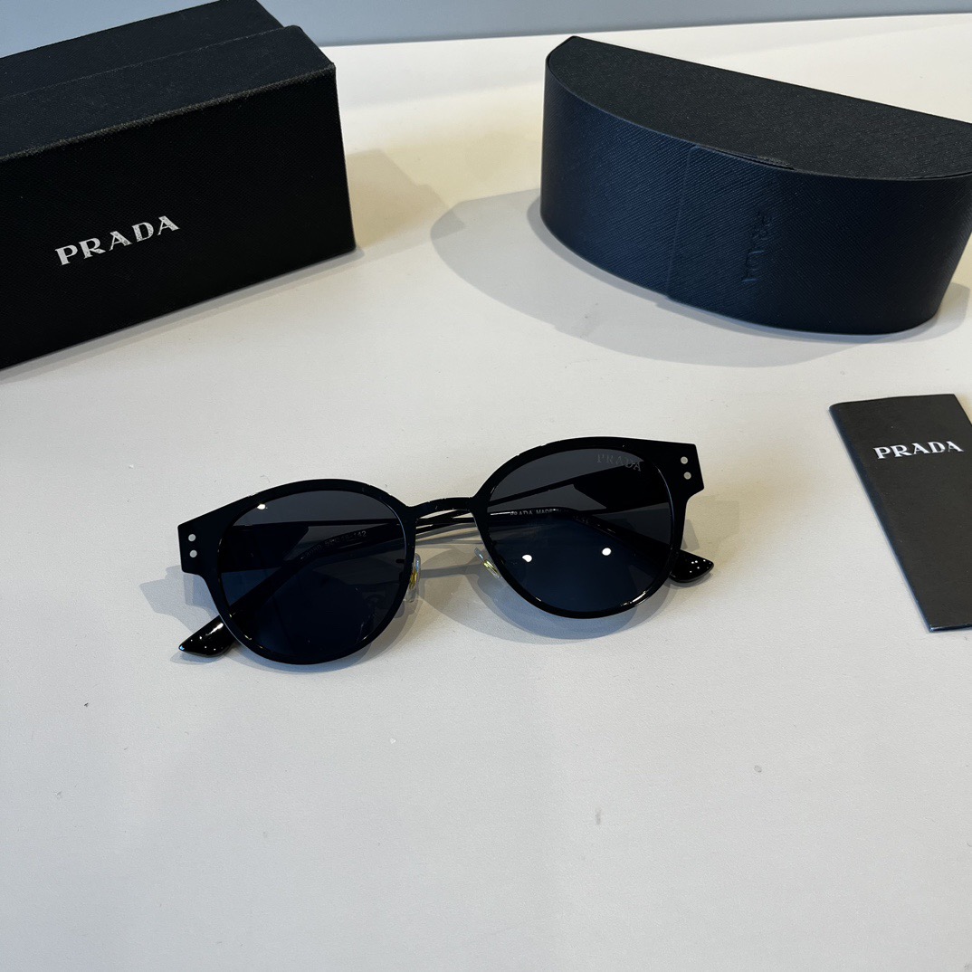 Prada Designer Sunglasses For Women Luxury Mens Sunglasses Classic Rectangular Metal Frame Glasses Goggle Outdoor Beach Sun Protection Glasses Driving Sun Glasses