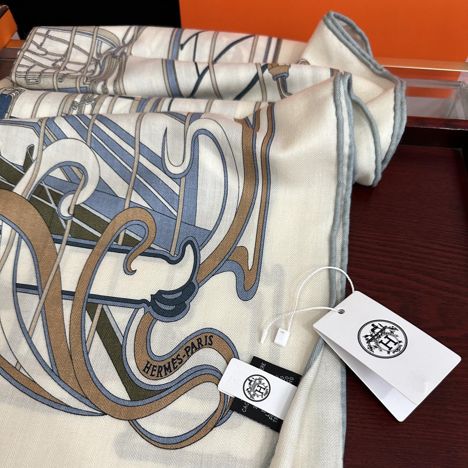 Hermes Designer Scarf Silk Wool Viscose Fiber Cotton Blend Women Fashion Silks Scarf Designers Scarves Luxury Silk Color-Blocking Fringed Edges With Box