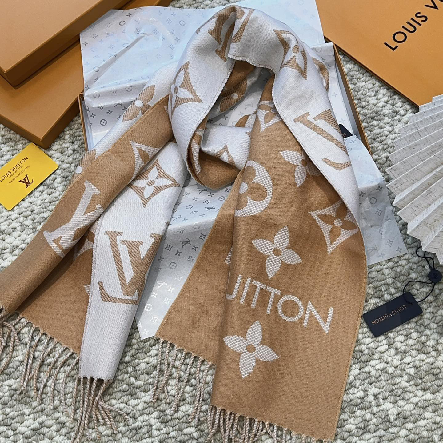 LV Designer Scarf Wool Scarfs Cashmere Scarf Men Women Designer Classic Letter Pattern Pashmina Shawl Scarves