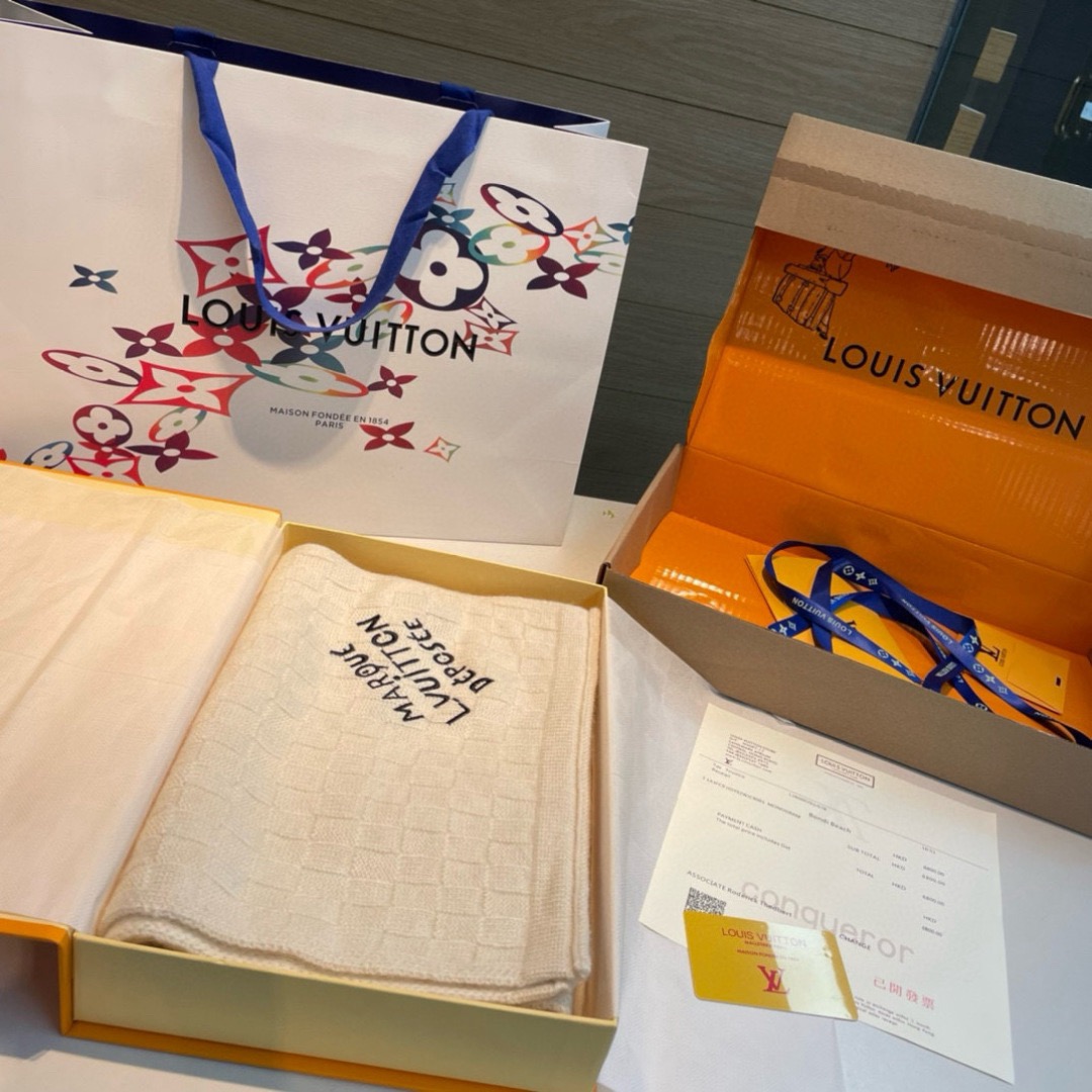 LV Designer Scarf Cashmere Scarf Designers Tassels Sjaal Plaid Fashion Classic Scarf Womens Luxury Scarfs With Box