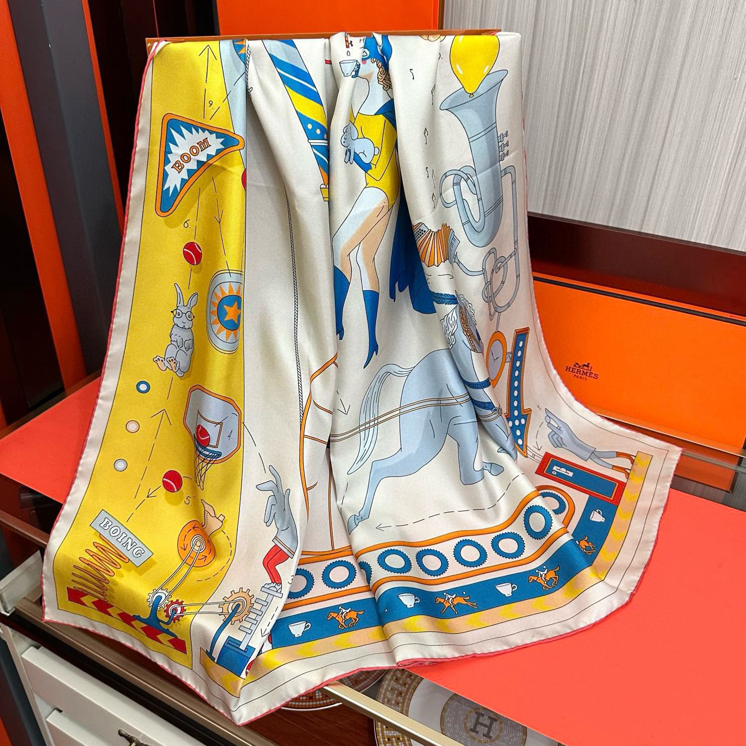 Hermes Designer Silk Scarf For Women Luxurious Scarf High End Classic Print Pattern Designer Shawl Scarves New Gift Easy To Match Soft Touch Silk Color-Blocking Fringed Edges With Box