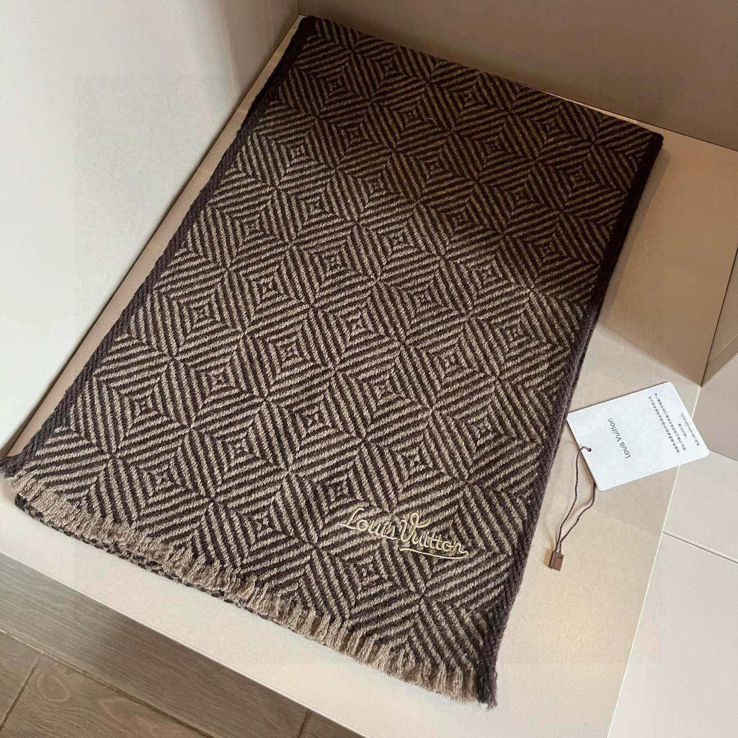 LV Designer Scarf Cashmere Scarf Designers Tassels Sjaal Plaid Fashion Classic Scarf Womens Luxury Scarfs With Box