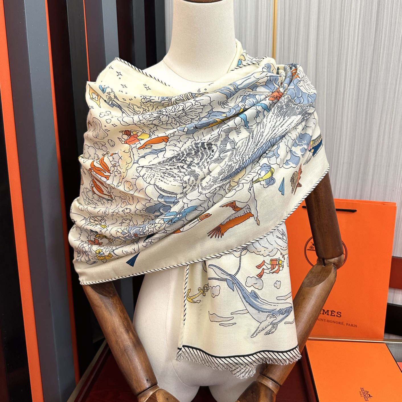 Hermes Designer Scarf Luxury Women Shawl Cashmere Scarf Warm Designer Shawls Wraps Print Smooth Fashion Scarves Mens Classics Scarf