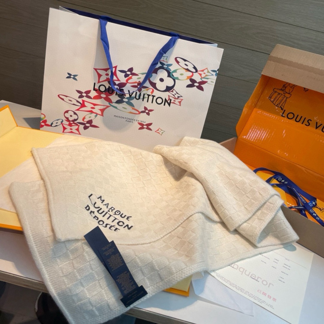 LV Designer Scarf Cashmere Scarf Designers Tassels Sjaal Plaid Fashion Classic Scarf Womens Luxury Scarfs With Box