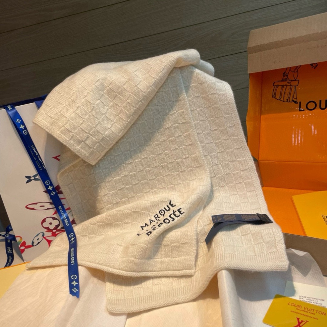 LV Designer Scarf Cashmere Scarf Designers Tassels Sjaal Plaid Fashion Classic Scarf Womens Luxury Scarfs With Box