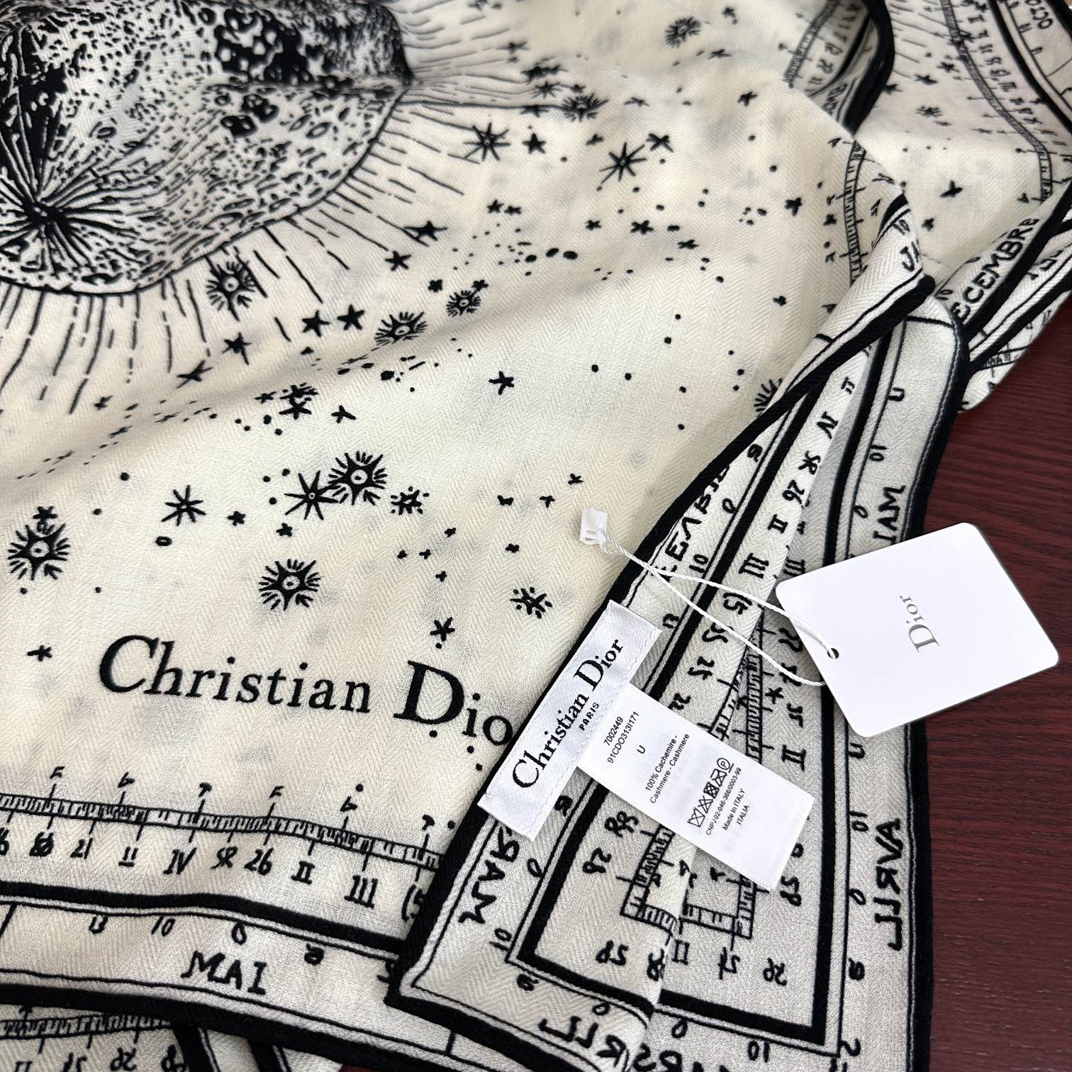 Dior Designer Scarf Silk Wool Viscose Fiber Cotton Blend Women Fashion Silks Scarf Designers Scarves Luxury Silk Color-Blocking Fringed Edges With Box