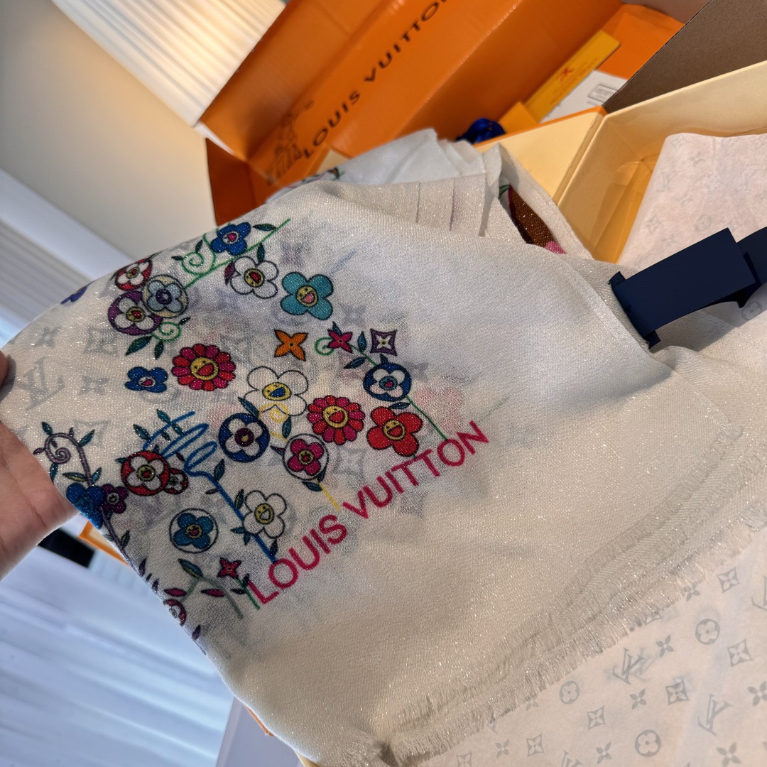 LV Designer Scarf Wool Scarfs Cashmere Scarf Men Women Designer Classic Print Pattern Pashmina Shawl Scarves