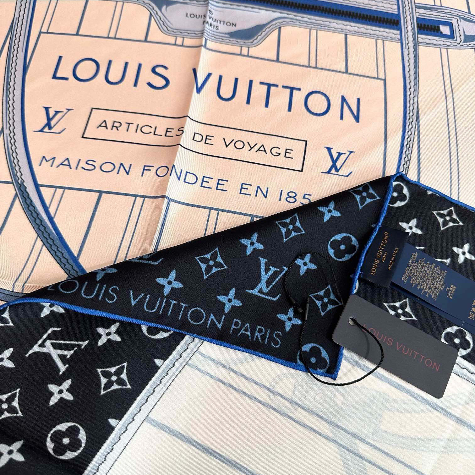 LV Designer Silk Scarf For Women Luxurious Scarf High End Classic Print Pattern Designer Shawl Scarves New Gift Easy To Match Soft Touch Silk Color-Blocking Fringed Edges With Box