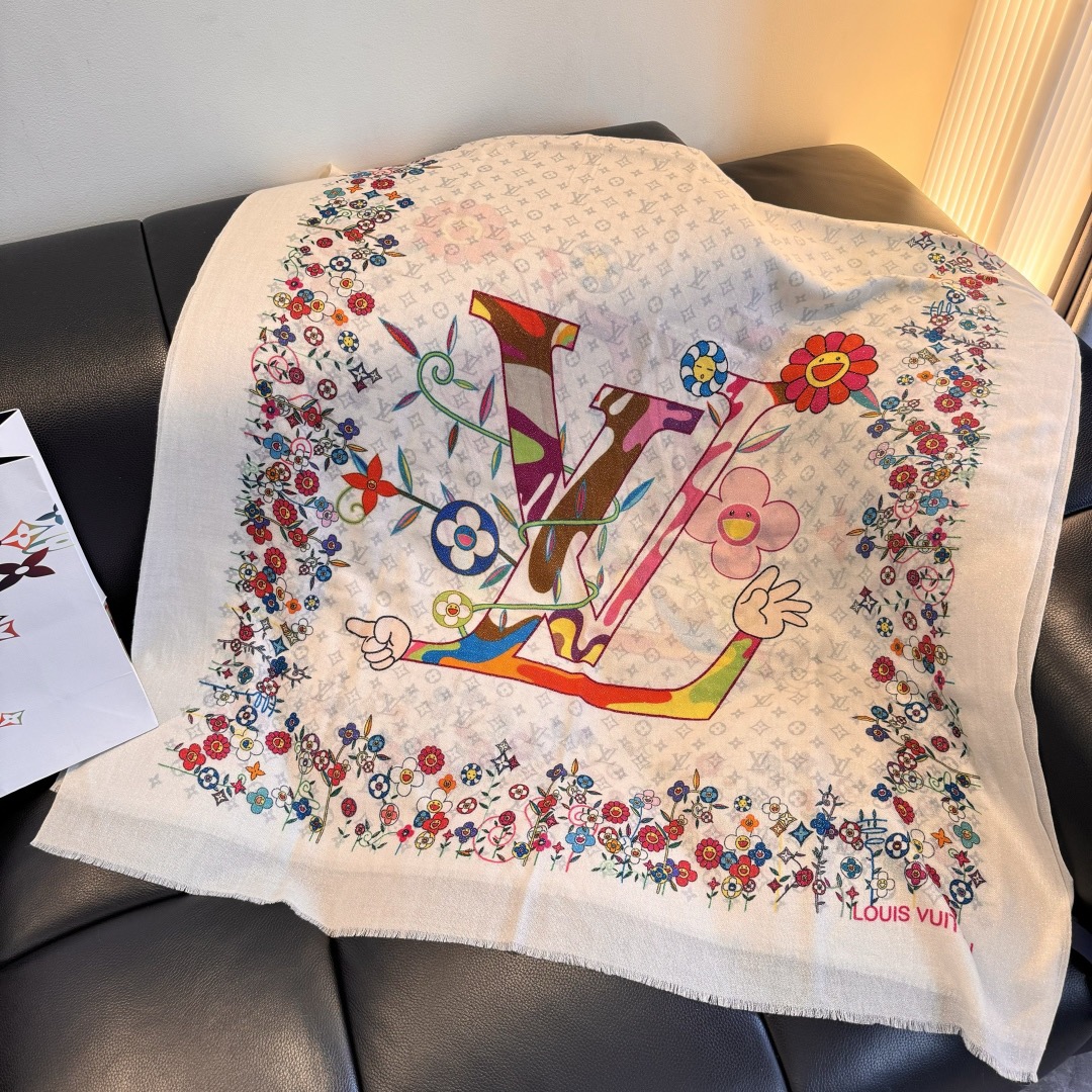 LV Designer Scarf Wool Scarfs Cashmere Scarf Men Women Designer Classic Print Pattern Pashmina Shawl Scarves