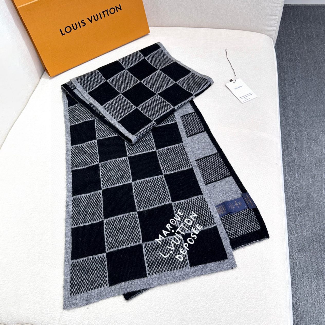 LV Designer Scarf Cashmere Scarf Designers Tassels Sjaal Plaid Fashion Classic Scarf Womens Luxury Scarfs With Box