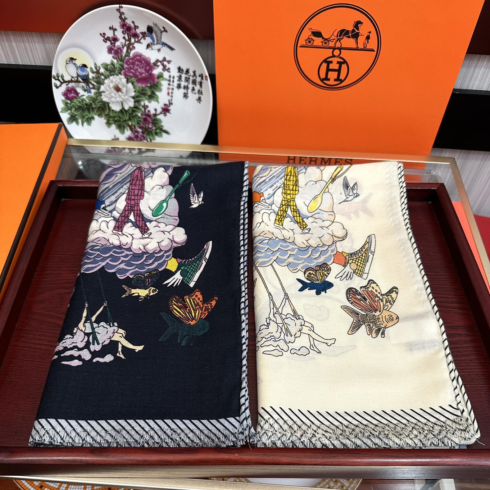 Hermes Designer Scarf Luxury Women Shawl Cashmere Scarf Warm Designer Shawls Wraps Print Smooth Fashion Scarves Mens Classics Scarf