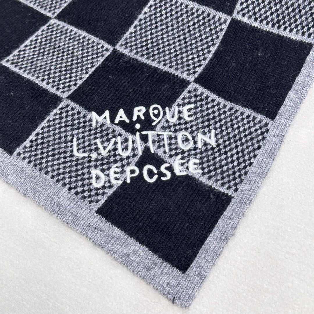 LV Designer Scarf Cashmere Scarf Designers Tassels Sjaal Plaid Fashion Classic Scarf Womens Luxury Scarfs With Box