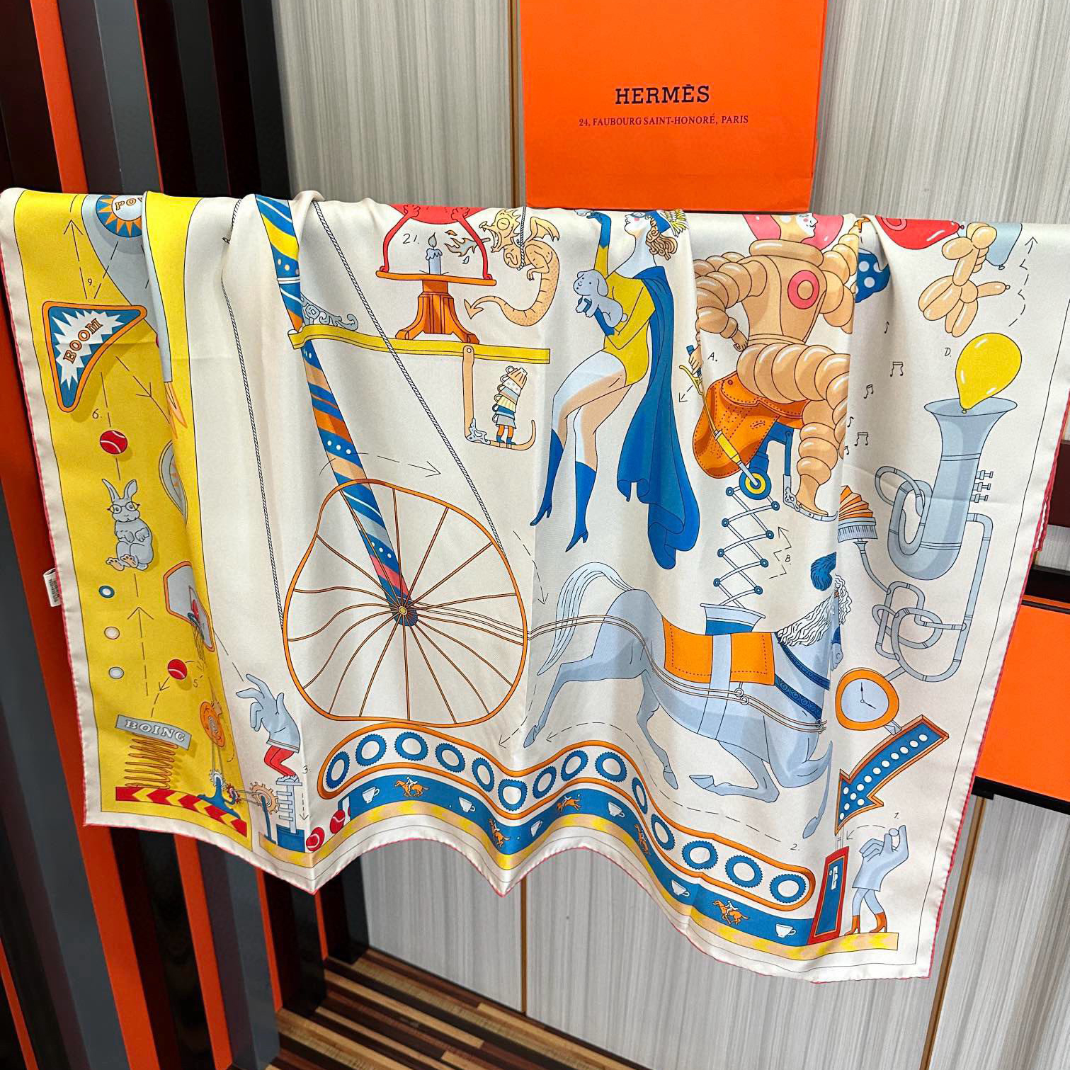 Hermes Designer Silk Scarf For Women Luxurious Scarf High End Classic Print Pattern Designer Shawl Scarves New Gift Easy To Match Soft Touch Silk Color-Blocking Fringed Edges With Box