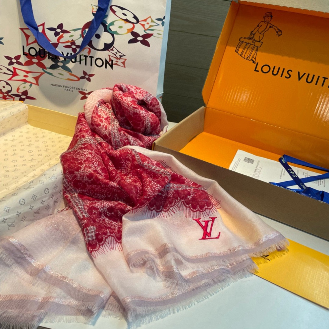 LV Designer Scarf Wool Scarfs Cashmere Scarf Men Women Designer Classic Print Pattern Pashmina Shawl Scarves With Box