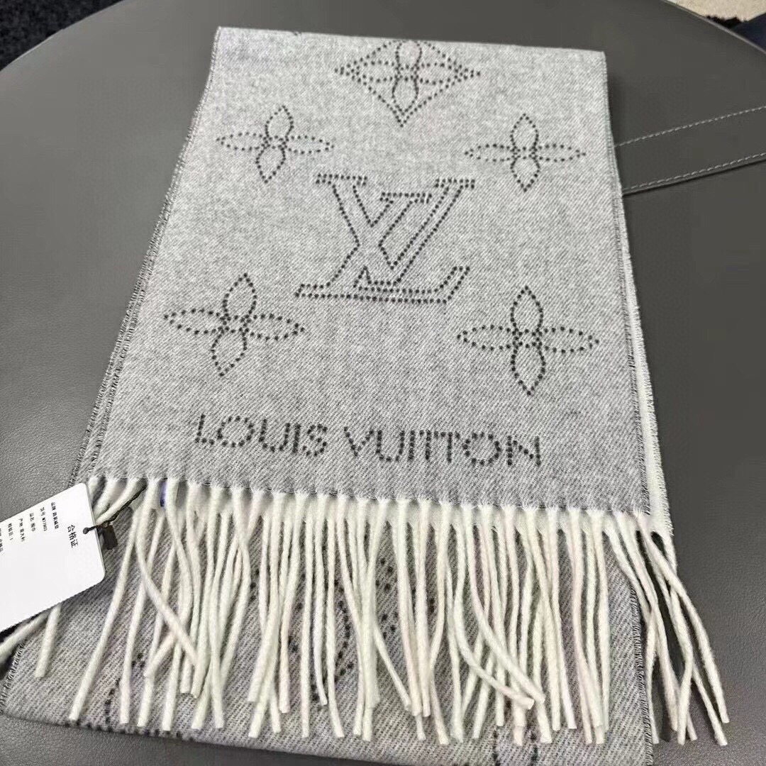 LV Designer Scarf Cashmere Scarf Women's Long Shawl Soft And Comfortable Luxury Double Sided Tassel Scarf Letter Tassel Shawl Unisex Scarf With Box
