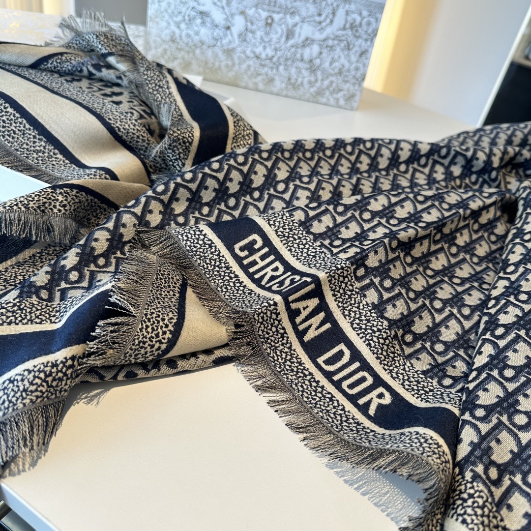 Dior Designer Scarf Wool Scarfs Cashmere Scarf Men Women Designer Classic Letter Pattern Pashmina Shawl Scarves With Box