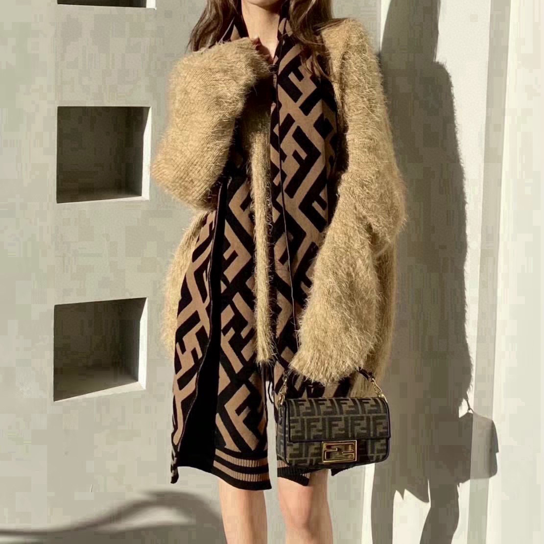 FENDI Designer Scarf Wool Scarfs Cashmere Scarf Men Women Designer Classic Letter Pattern Pashmina Shawl Scarves With Box