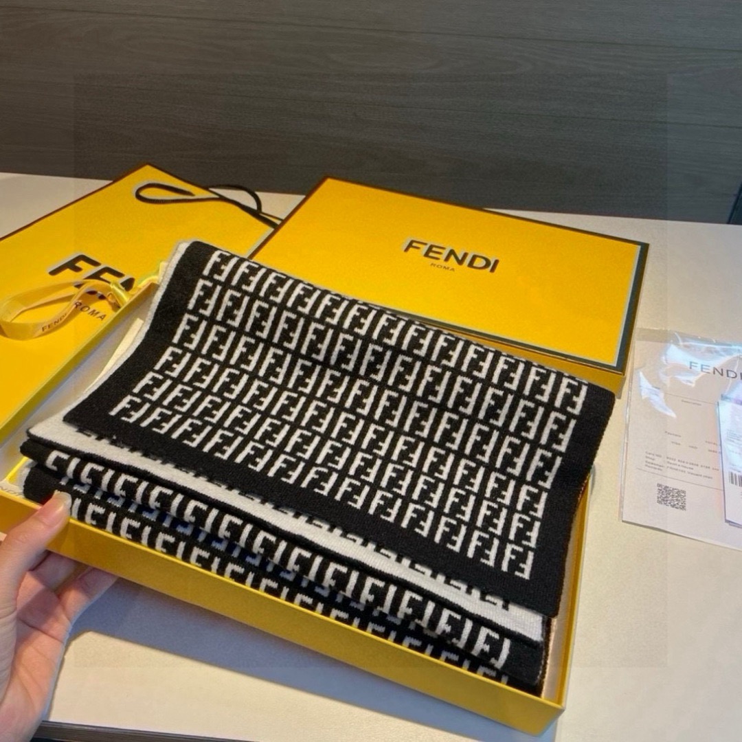 FENDI Designer Scarf Wool Scarfs Cashmere Scarf Men Women Designer Classic Letter Pattern Pashmina Shawl Scarves With Box