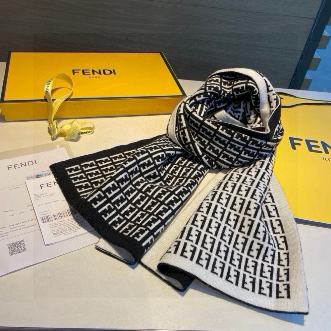 FENDI Designer Scarf Wool Scarfs Cashmere Scarf Men Women Designer Classic Letter Pattern Pashmina Shawl Scarves With Box