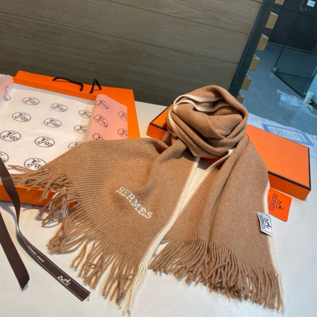 Hermes Designer Scarf Luxury Women Shawl Cashmere Scarf Warm Designer Shawls Wraps Solid Smooth Fashion Scarves Mens Classics Scarf With Box