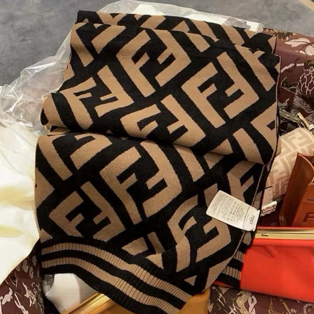 FENDI Designer Scarf Wool Scarfs Cashmere Scarf Men Women Designer Classic Letter Pattern Pashmina Shawl Scarves With Box