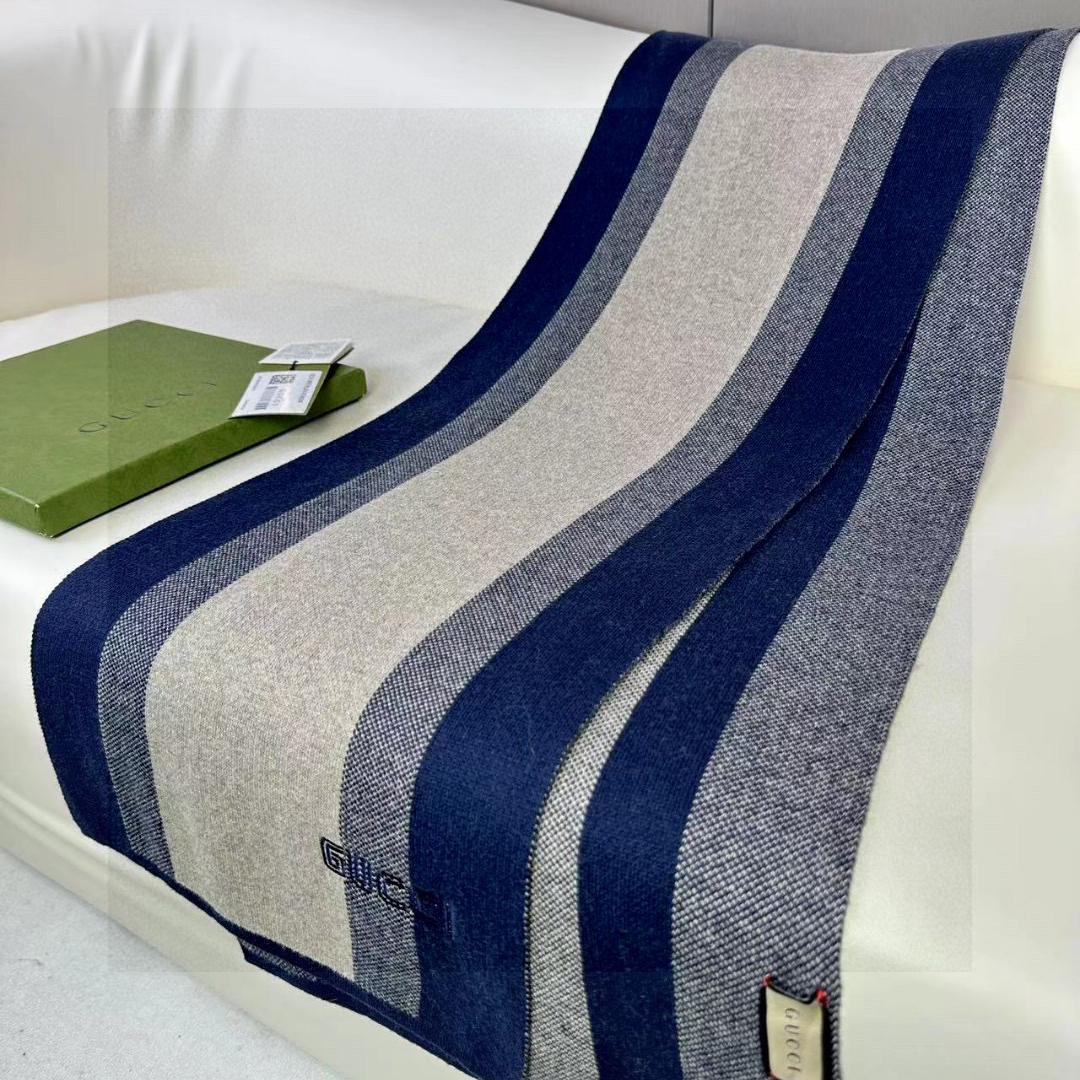 Gucci Designer Scarf Luxury Women Shawl Cashmere Scarf Warm Designer Shawls Wraps Color-Blocking Smooth Fashion Scarves Mens Classics Scarf With Box