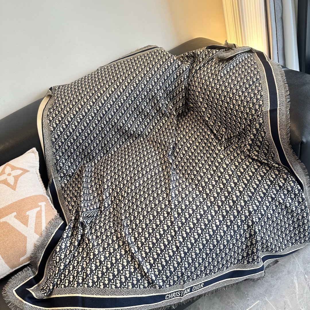 Dior Designer Scarf Wool Scarfs Cashmere Scarf Men Women Designer Classic Letter Pattern Pashmina Shawl Scarves With Box