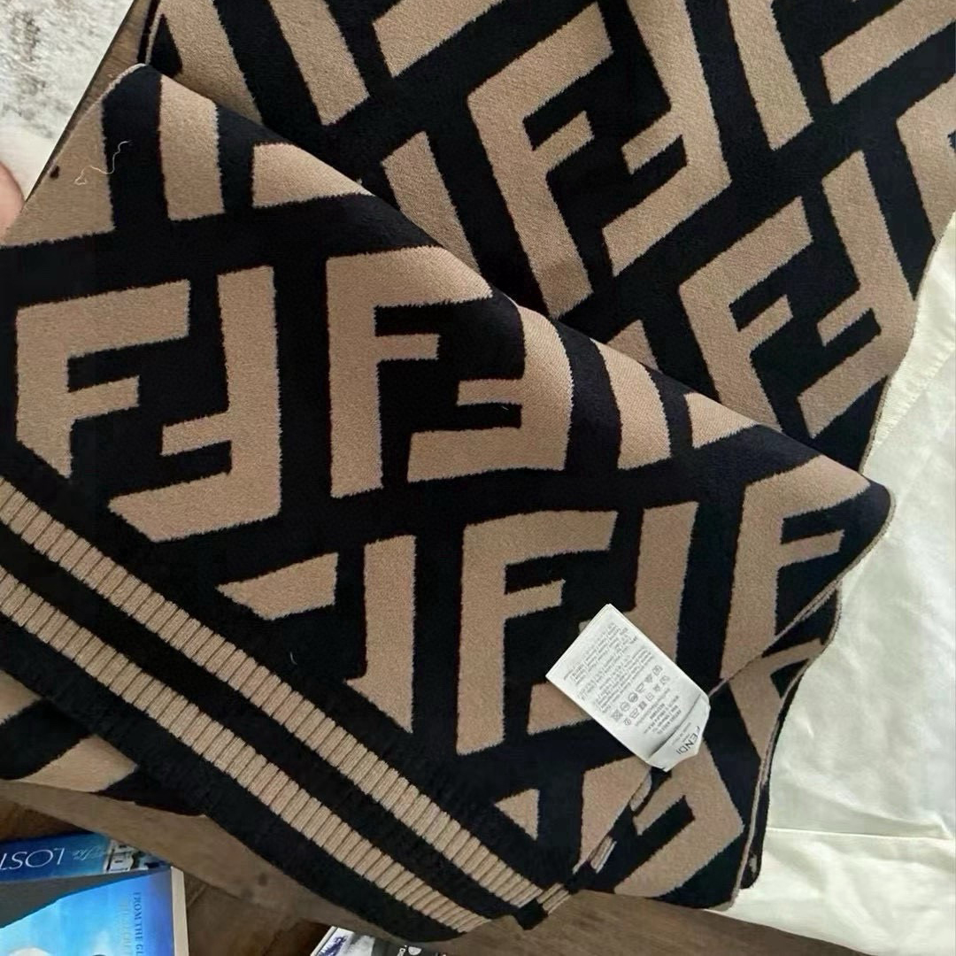 FENDI Designer Scarf Wool Scarfs Cashmere Scarf Men Women Designer Classic Letter Pattern Pashmina Shawl Scarves With Box