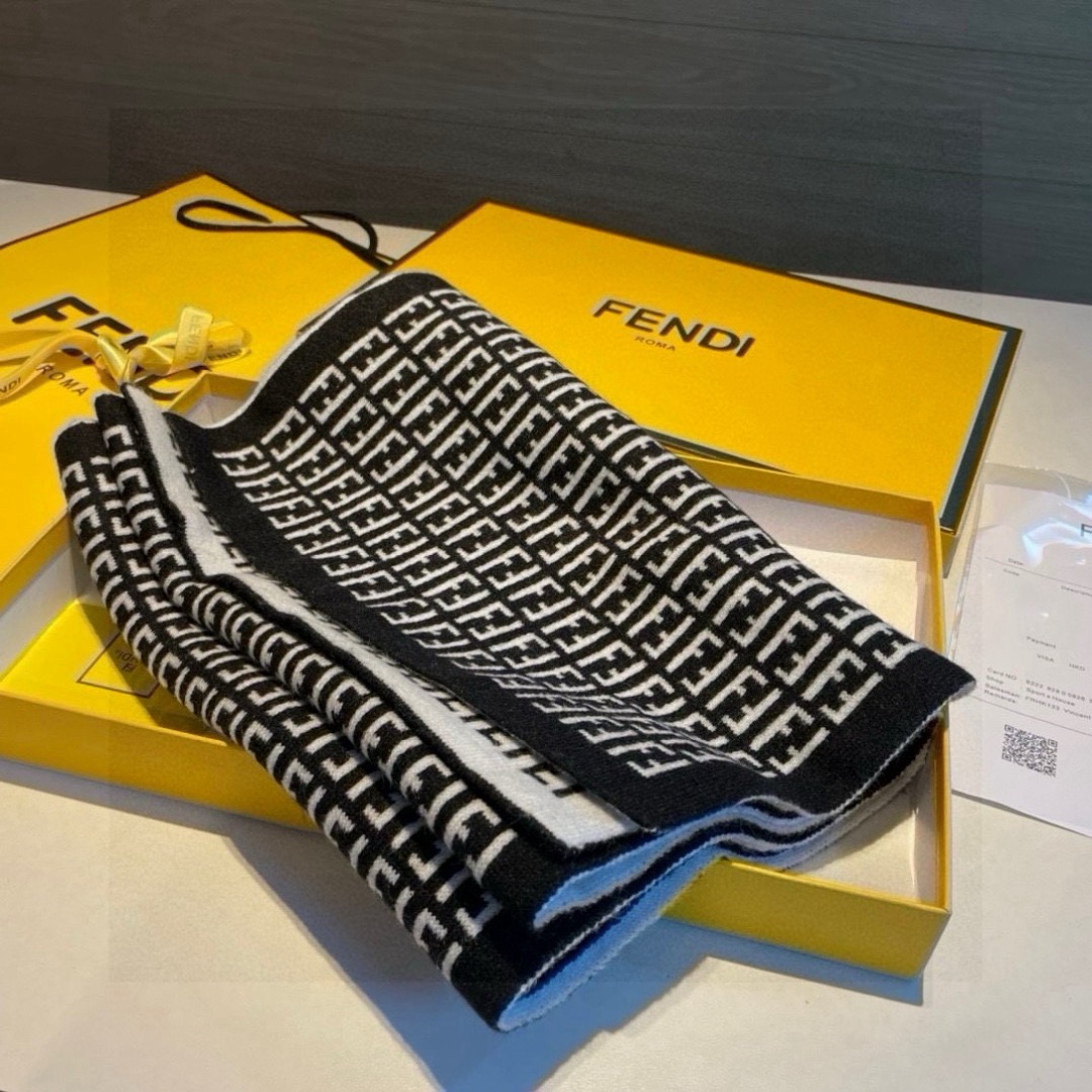 FENDI Designer Scarf Wool Scarfs Cashmere Scarf Men Women Designer Classic Letter Pattern Pashmina Shawl Scarves With Box