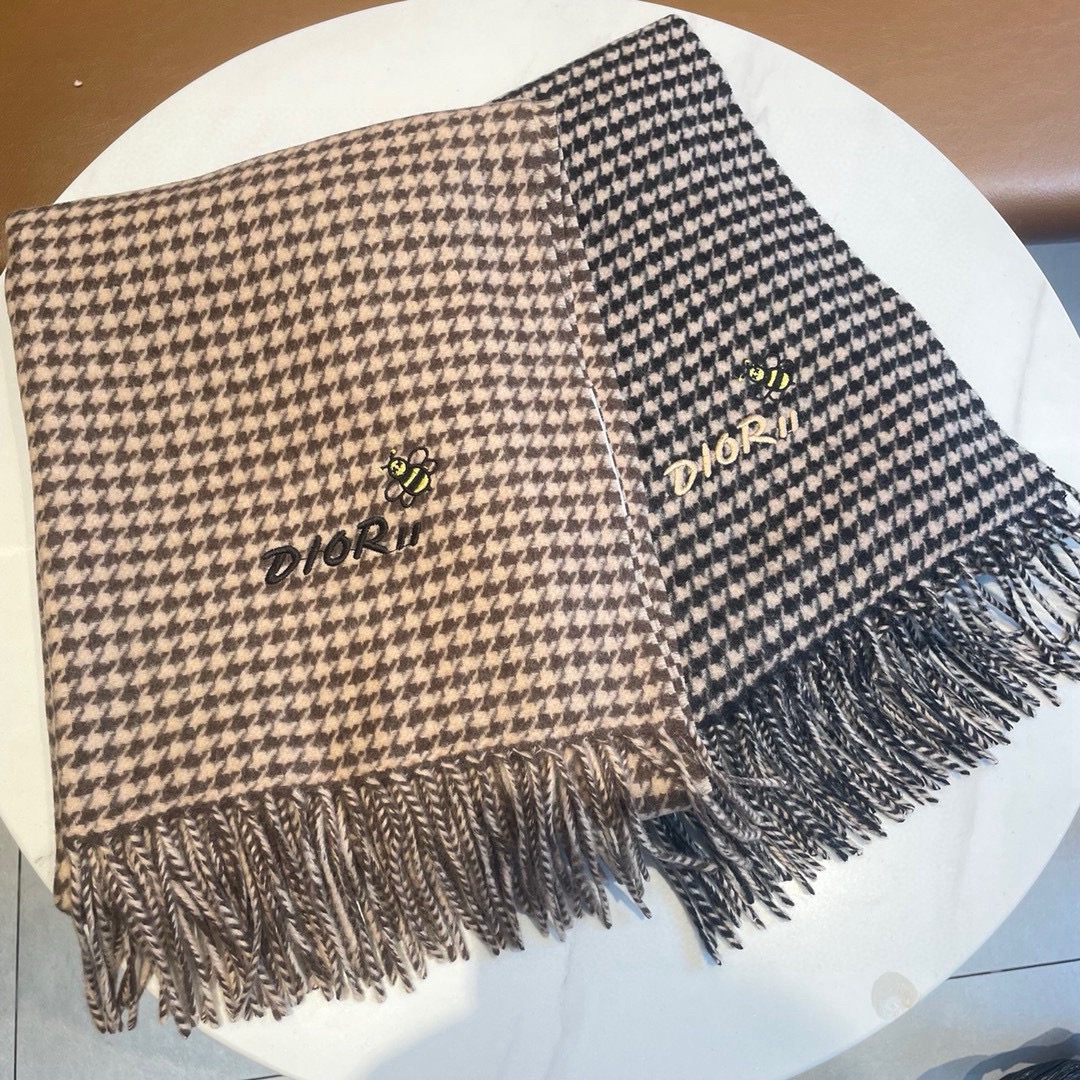 Dior Designer Scarf Luxury Women Shawl Cashmere Scarf Warm Designer Shawls Wraps Stripes Smooth Fashion Scarves Mens Classics Scarf With Box