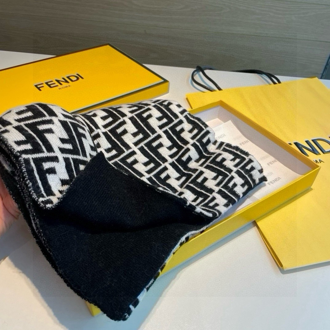 FENDI Designer Scarf Wool Scarfs Cashmere Scarf Men Women Designer Classic Letter Pattern Pashmina Shawl Scarves With Box