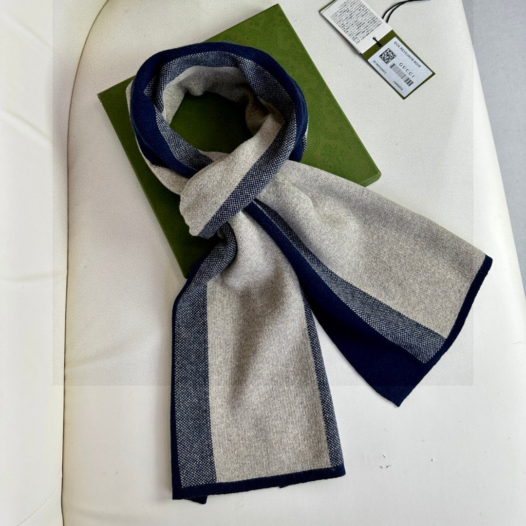 Gucci Designer Scarf Luxury Women Shawl Cashmere Scarf Warm Designer Shawls Wraps Color-Blocking Smooth Fashion Scarves Mens Classics Scarf With Box