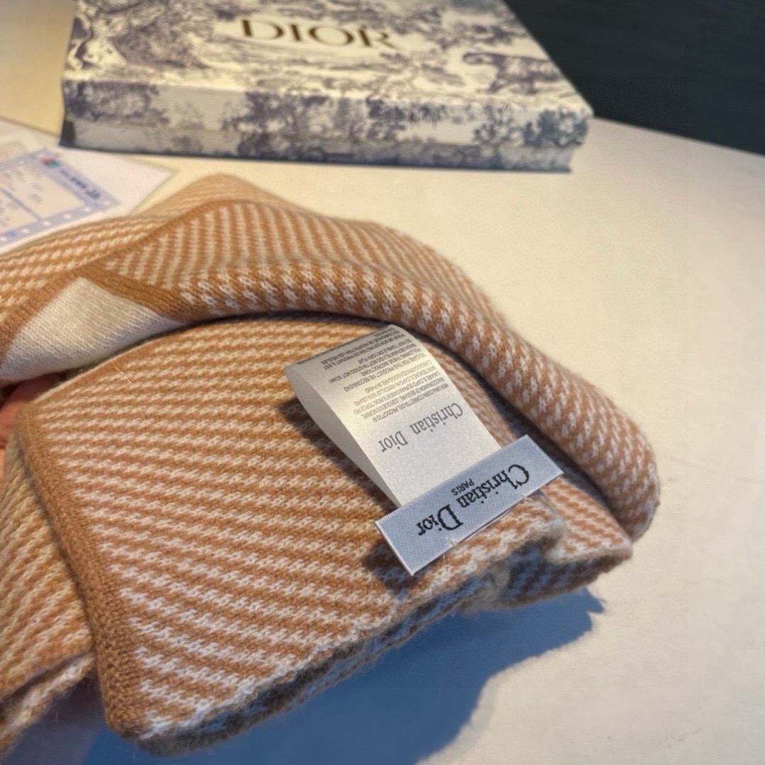 Dior Designer Scarf Wool Scarfs Cashmere Scarf Men Women Designer Classic Stripes Pattern Pashmina Shawl Scarves With Box