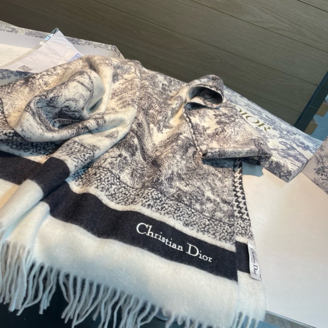 Dior Designer Scarf Luxury Women Shawl Cashmere Scarf Warm Designer Shawls Wraps Print Smooth Fashion Scarves Mens Classics Scarf With Box