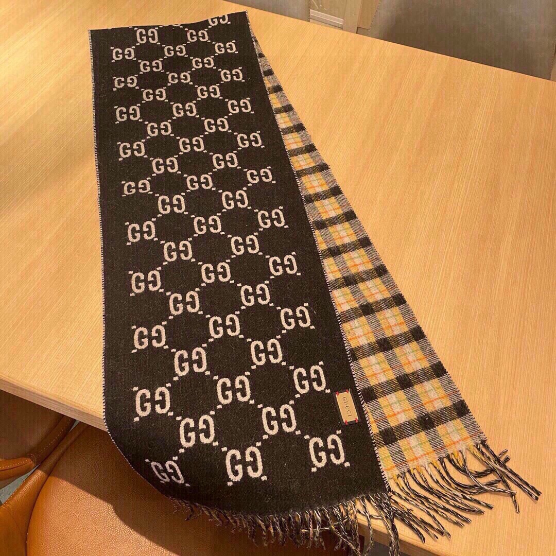 Gucci Designer Scarf Cashmere Scarf Women's Long Shawl Soft And Comfortable Luxury Double Sided Tassel Scarf Letter Tassel Shawl Unisex Scarf With Box