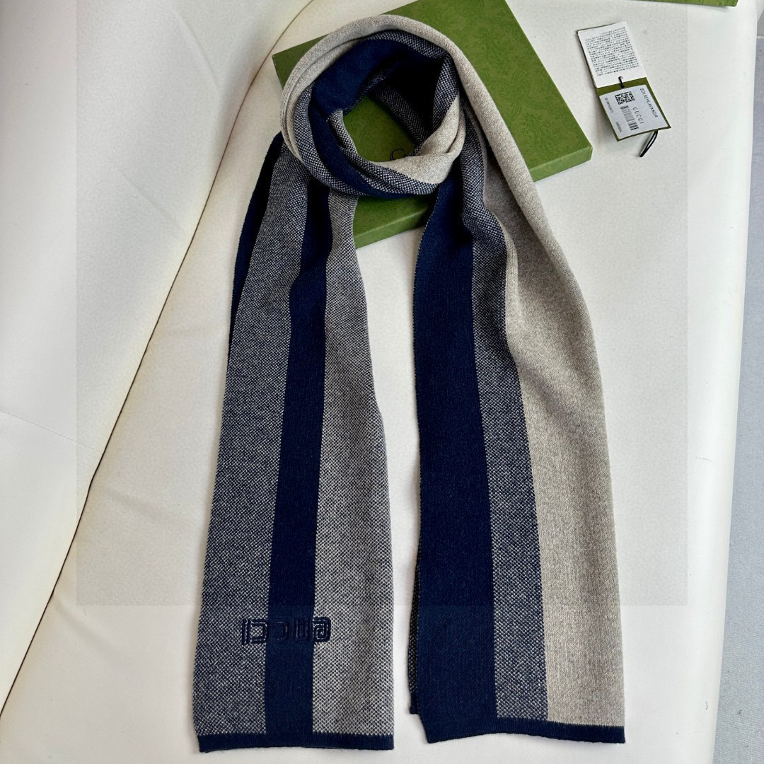 Gucci Designer Scarf Luxury Women Shawl Cashmere Scarf Warm Designer Shawls Wraps Color-Blocking Smooth Fashion Scarves Mens Classics Scarf With Box
