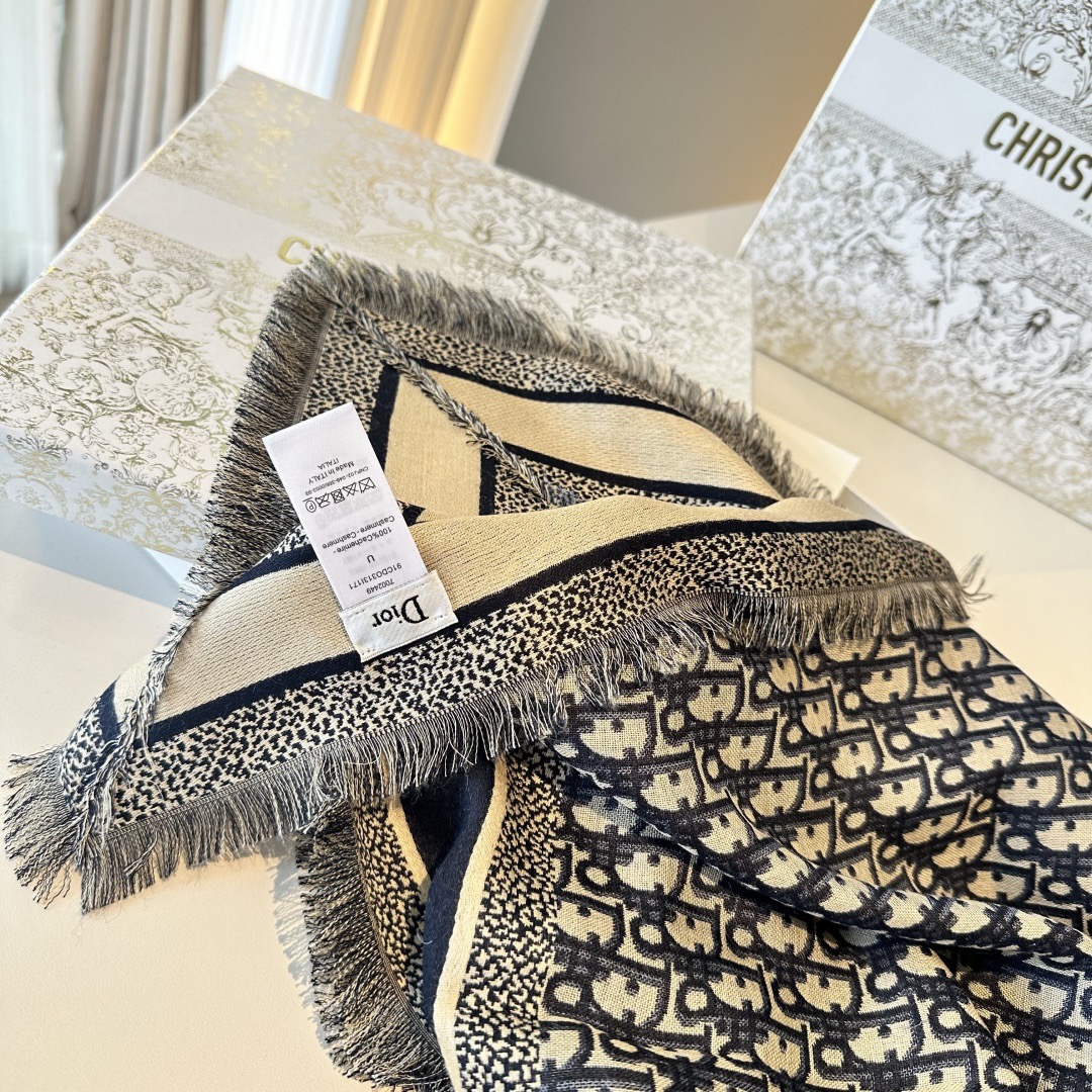 Dior Designer Scarf Wool Scarfs Cashmere Scarf Men Women Designer Classic Letter Pattern Pashmina Shawl Scarves With Box