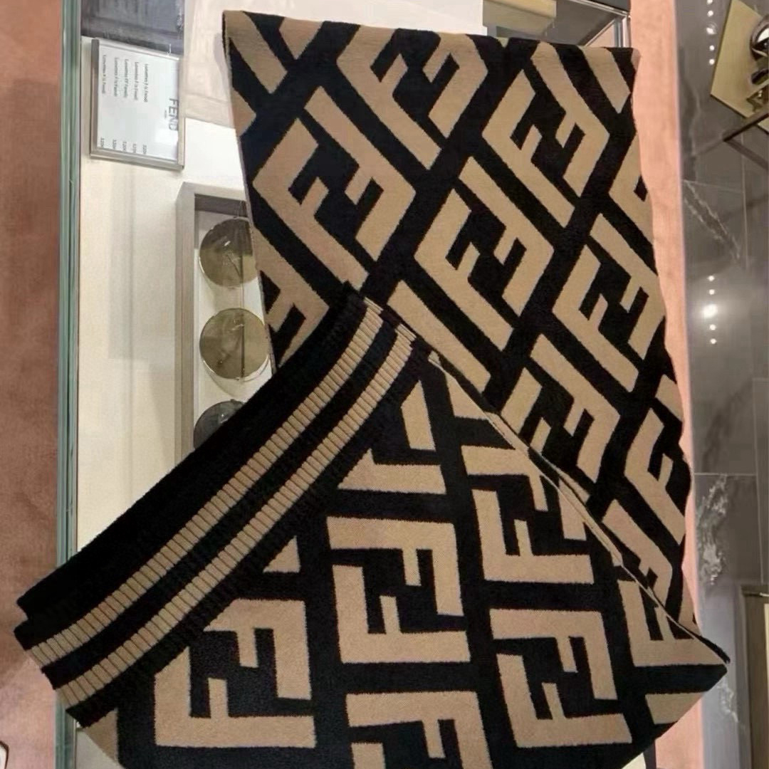 FENDI Designer Scarf Wool Scarfs Cashmere Scarf Men Women Designer Classic Letter Pattern Pashmina Shawl Scarves With Box