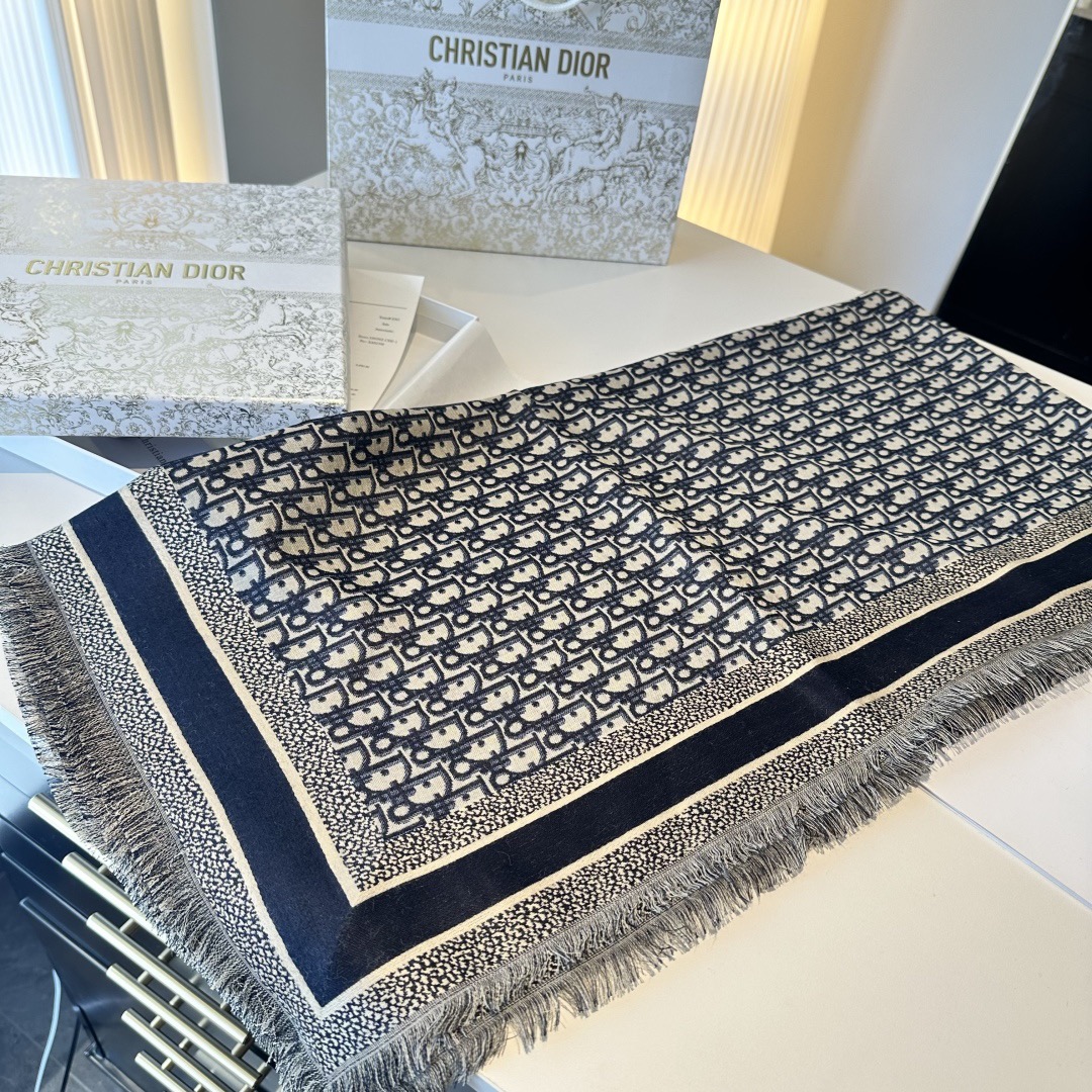 Dior Designer Scarf Wool Scarfs Cashmere Scarf Men Women Designer Classic Letter Pattern Pashmina Shawl Scarves With Box