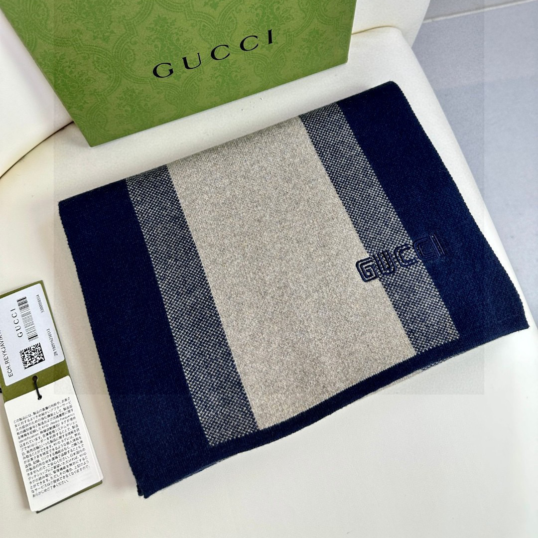 Gucci Designer Scarf Luxury Women Shawl Cashmere Scarf Warm Designer Shawls Wraps Color-Blocking Smooth Fashion Scarves Mens Classics Scarf With Box