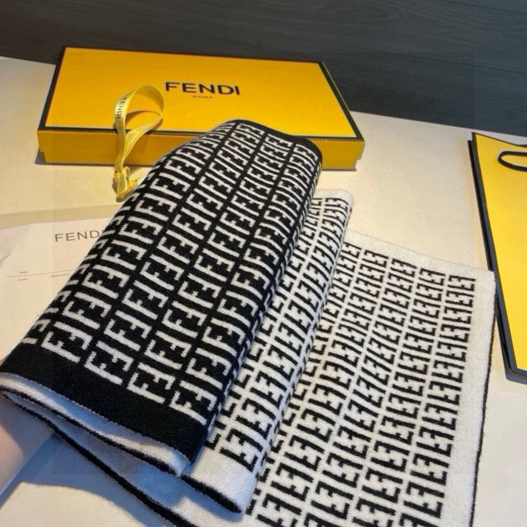 FENDI Designer Scarf Wool Scarfs Cashmere Scarf Men Women Designer Classic Letter Pattern Pashmina Shawl Scarves With Box